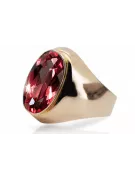 Rubin Original Vintage 14K produkt s růžovým zlatý kroužek vintage unikátní VRC077R